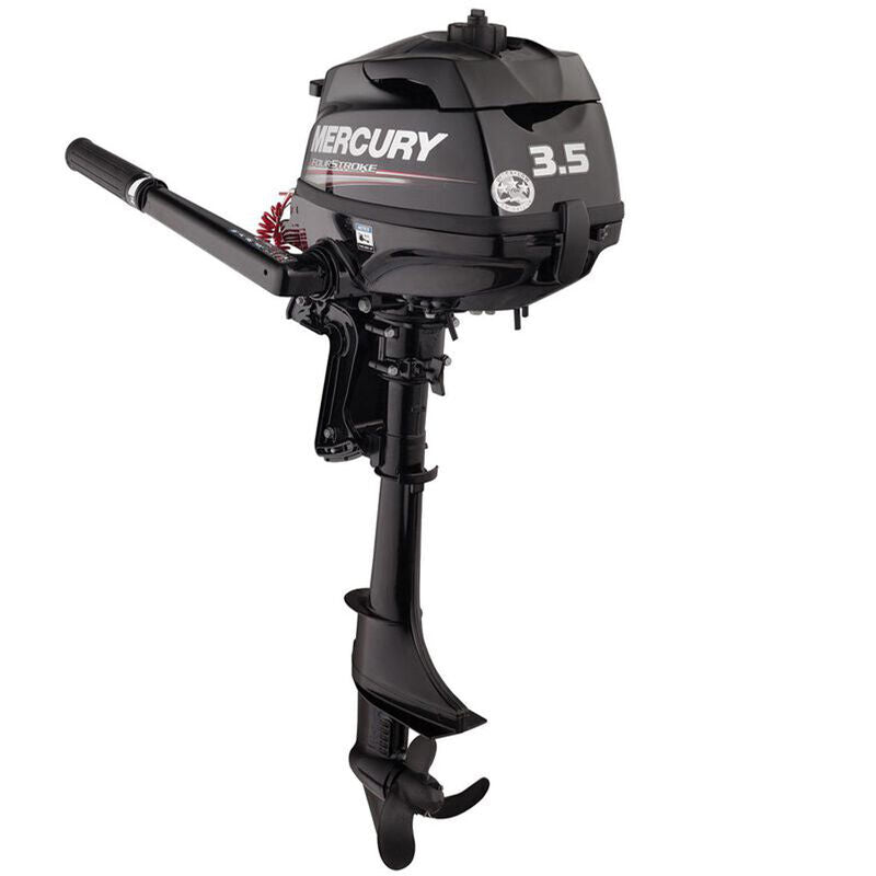 Mercury 3.5hp Tiller FourStroke Outboard Motor - 15" Shaft, Manual Tilt/Trim, Manual Start - Boathouse Marine