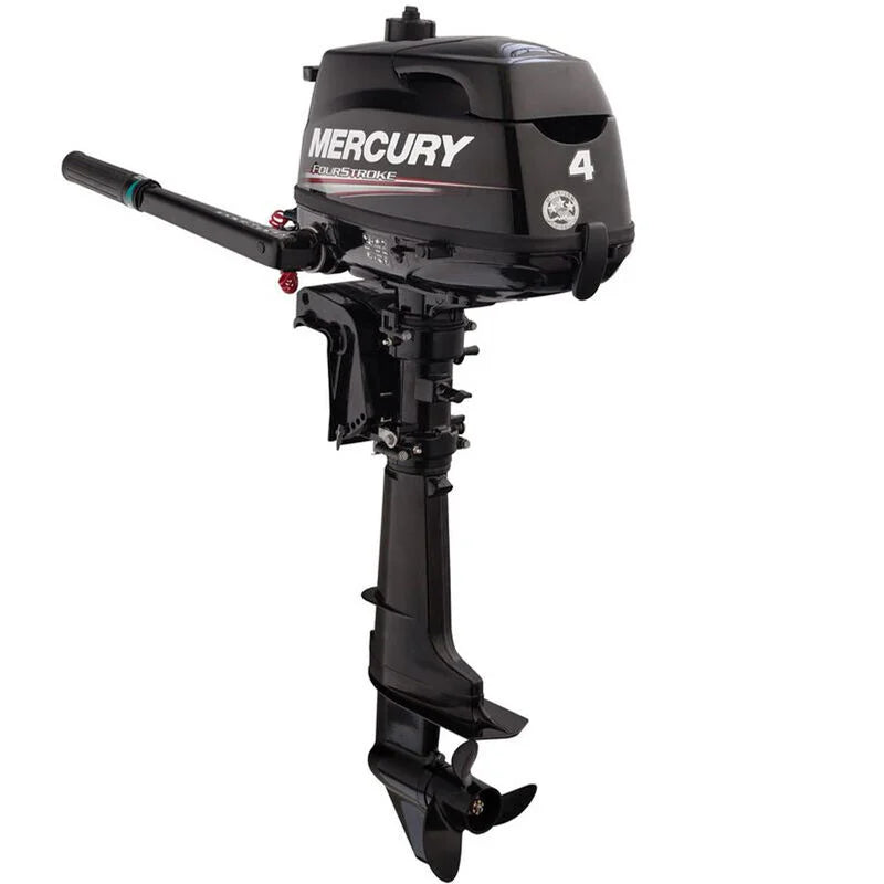 Mercury 4hp Tiller FourStroke Outboard Motor - 20" Shaft, Manual Tilt/Trim, Manual Start - Boathouse Marine