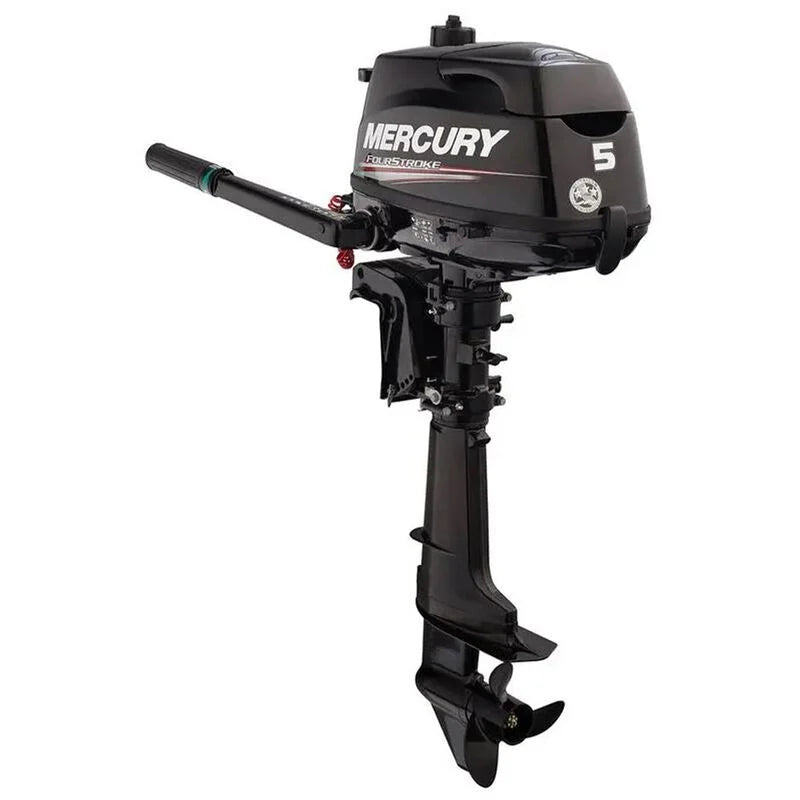 Mercury 5hp Tiller FourStroke Outboard Motor - 15" Shaft, Manual Tilt/Trim, Manual Start - Boathouse Marine