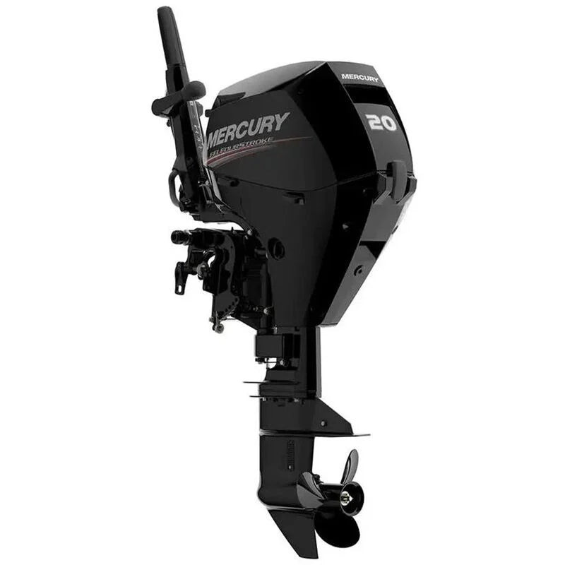 Mercury 20hp EFI Tiller FourStroke Outboard Motor - 20" Shaft, Power Tilt, Electric Start w/ Manual Backup - Boathouse Marine